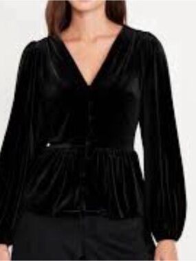 Old Navy Black Velvet Top